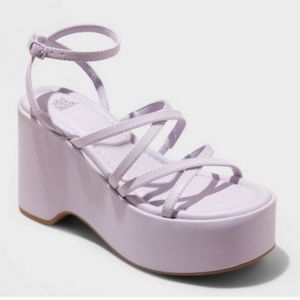 Purple platform heels